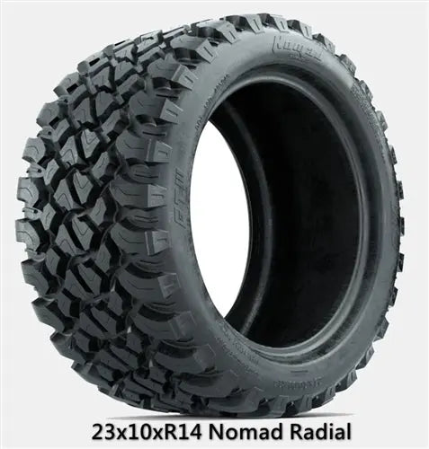 14" GTW Bravo Matte Black Wheels with Lifted Golf Cart Tire GTW
