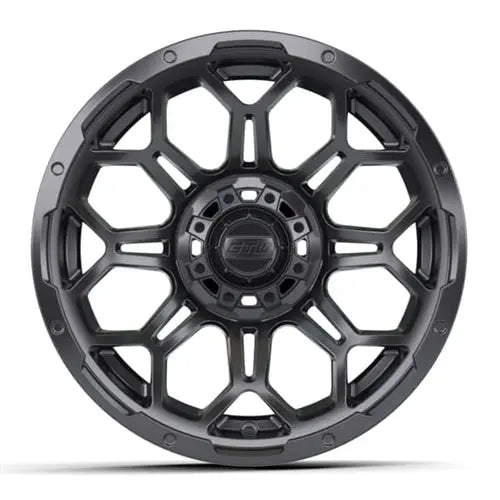 14" GTW Bravo Matte Black Wheels with Lifted Golf Cart Tire GTW