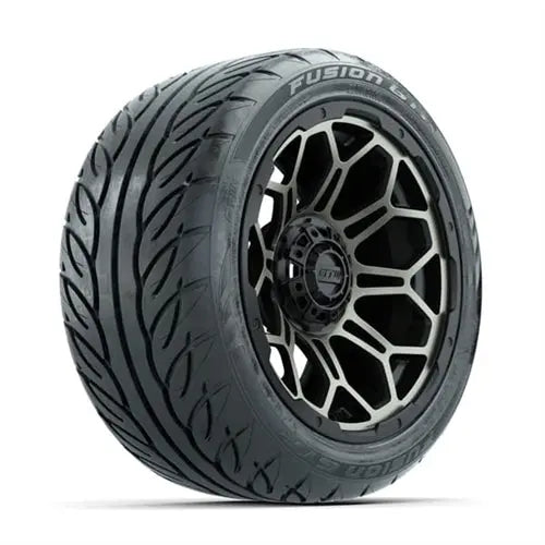 14" GTW Bravo Matte Bronze Wheels with Lifted Golf Cart Tire GTW
