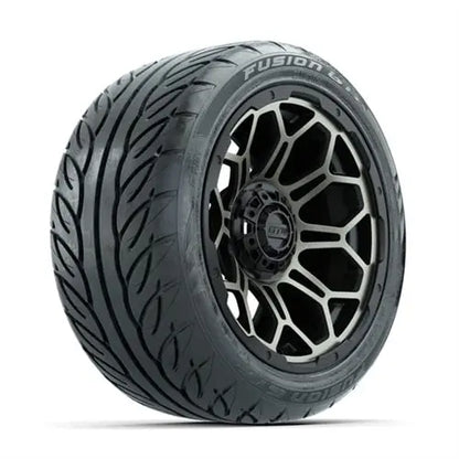 14" GTW Bravo Matte Bronze Wheels with Lifted Golf Cart Tire GTW