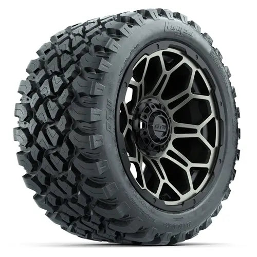 14" GTW Bravo Matte Bronze Wheels with Lifted Golf Cart Tire GTW