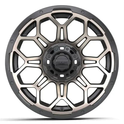 14" GTW Bravo Matte Bronze Wheels with Lifted Golf Cart Tire GTW