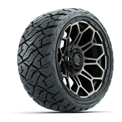 14" GTW Bravo Matte Bronze Wheels with Lifted Golf Cart Tire GTW