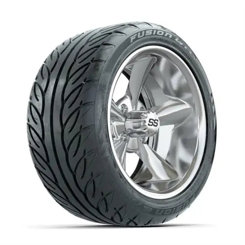 14" GTW Godfather Chrome Wheels with Lifted Golf Cart Tire GTW