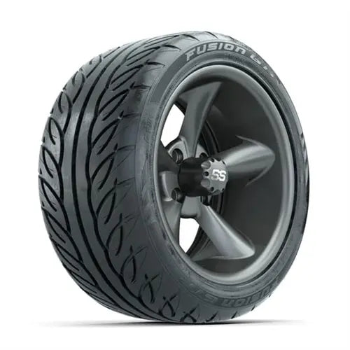 14" GTW Godfather Matte Grey Wheels with Lifted Golf Cart Tire GTW