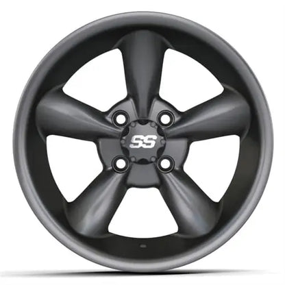 14" GTW Godfather Matte Grey Wheels with Lifted Golf Cart Tire GTW