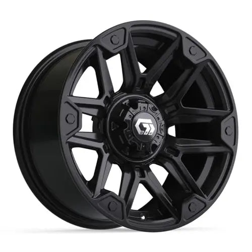 14" GTW Graffiti Gloss Black Wheels with Lifted Golf Cart Tire GTW
