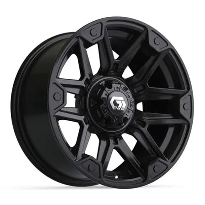 14" GTW Graffiti Gloss Black Wheels with Lifted Golf Cart Tire GTW
