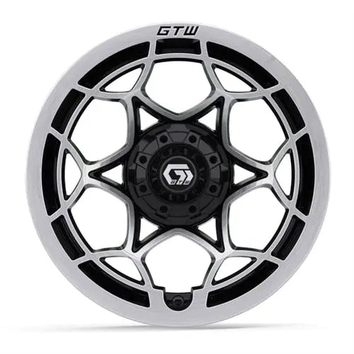 14" GTW Nexus Gloss Black Wheels with Lifted Golf Cart Tire GTW