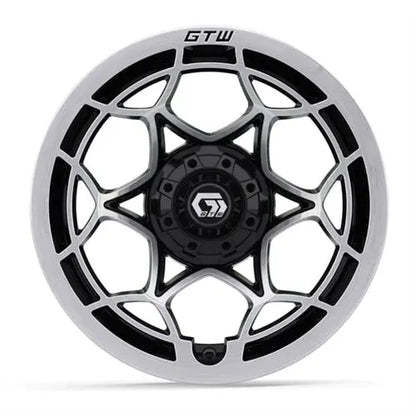 14" GTW Nexus Gloss Black Wheels with Lifted Golf Cart Tire GTW