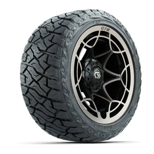 14" GTW Nexus Gloss Bronze Wheels with Lifted Golf Cart Tire GTW