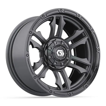 14" GTW Shogun Gloss Gunmetal Wheels with Lifted Golf Cart Tire GTW