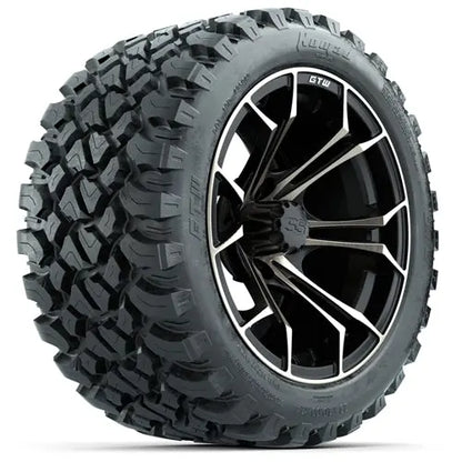 14" GTW Spyder Matte Bronze Wheels with Lifted Golf Cart Tire GTW