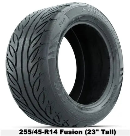 14" GTW Spyder Matte Bronze Wheels with Lifted Golf Cart Tire GTW