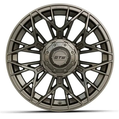 14" GTW Stellar Matte Bronze Wheels with Lifted Golf Cart Tire GTW