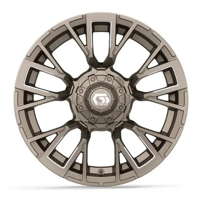 14" GTW Vandal Satin Bronze Wheels with Lifted Golf Cart Tire GTW