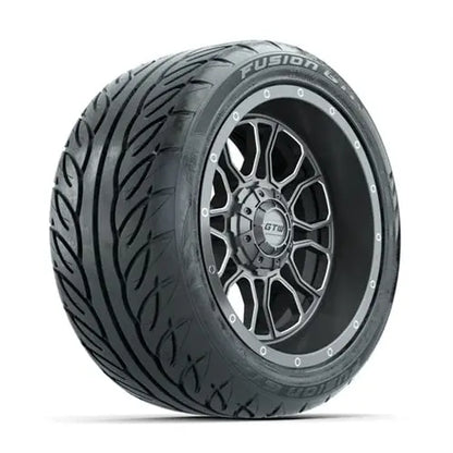 14" GTW Volt Gunmetal Wheels with Lifted Golf Cart Tire GTW