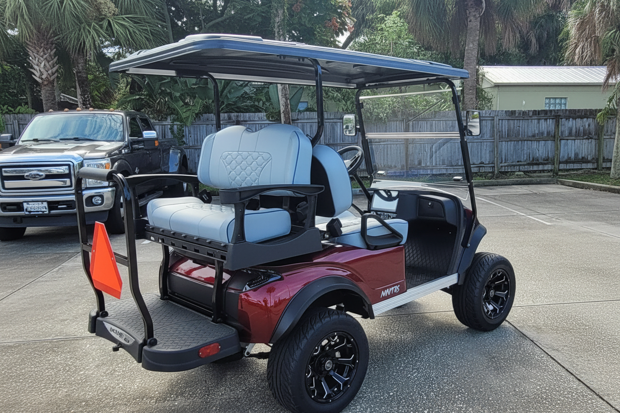 Navitas Lifted Aluminum Chassis Cherry Metallic passenger rear angle