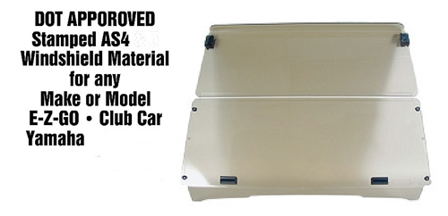 club car ds 2 piece fold down windshield